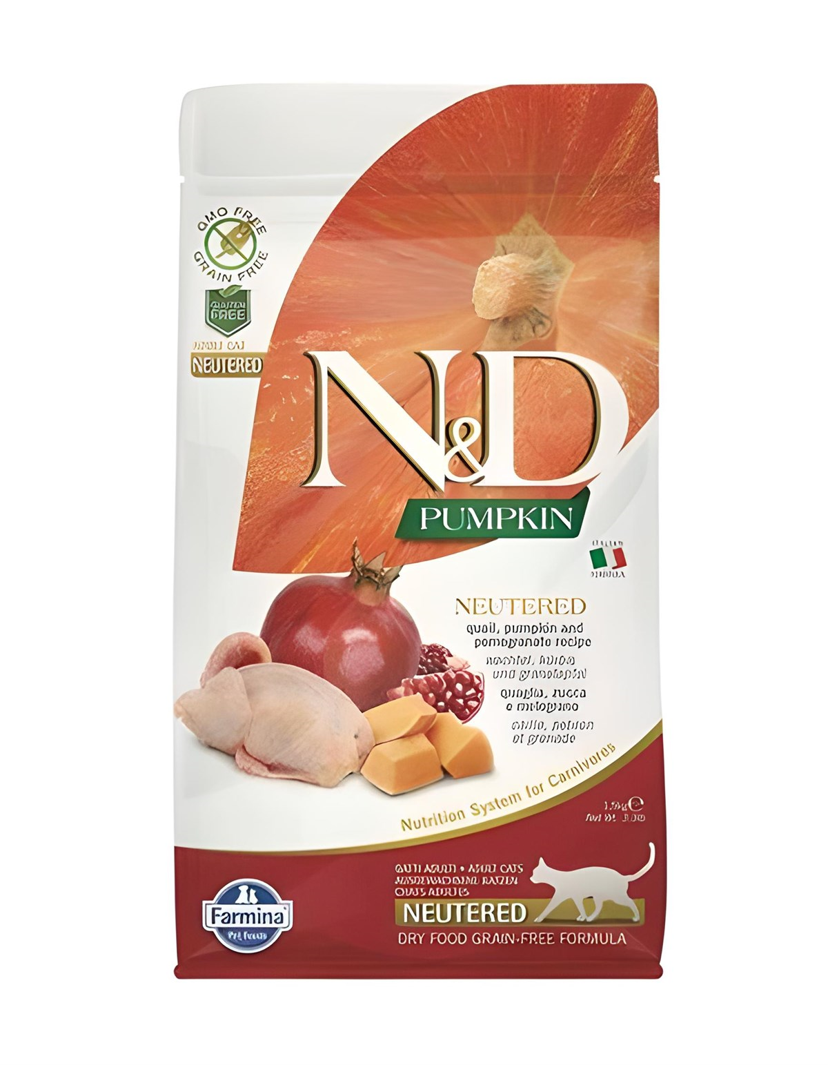 N&D Pumpkin Bıldırcın & Nar Neutered Kedi Maması 1,5 Kg