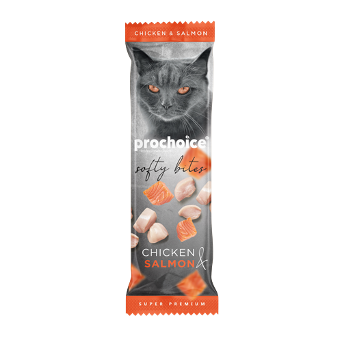Prochoice Softy Bites Chicken & Salmon Kediler için Yumuşak Atıştırmalık 10 gr x 24 adet