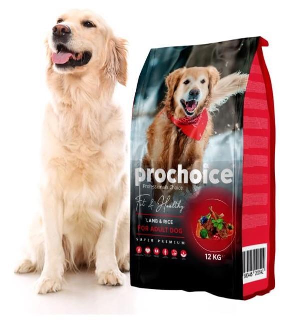 ProChoice Fit & Healthy Kuzulu ve Pirinçli Yetişkin Köpek Maması 12kg