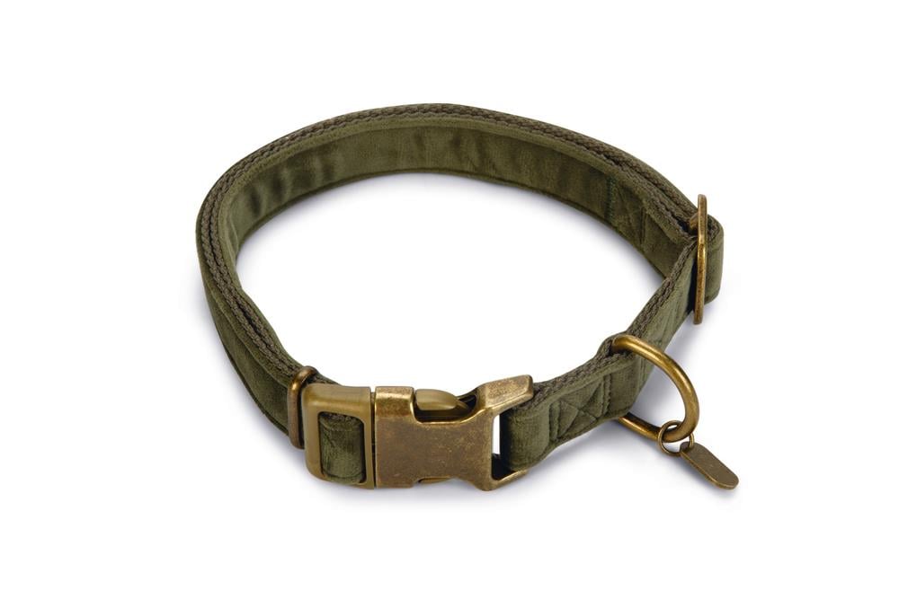 Beeztees DBL Köpek Tasması, Kadife, Nefti, 48-70cm, 25mm