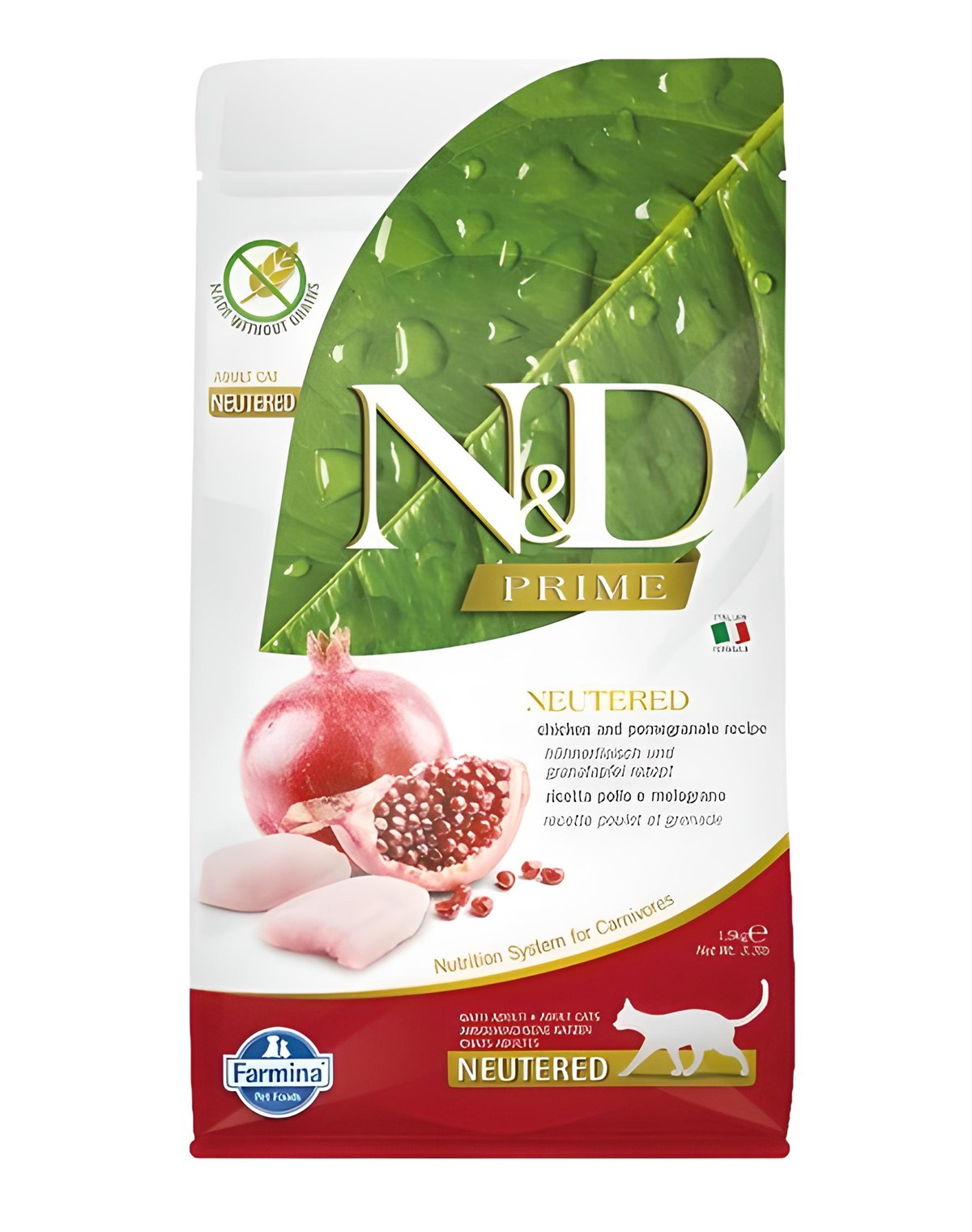 N&D Tahılsız Tavuklu Narlı Kısırlaştırılmış Kedi Maması 1,5 Kg