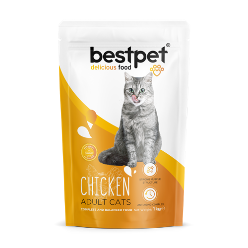 Bestpet Yetişkin Kediler İçin Tavuk Etli Kuru Mama 1 kg