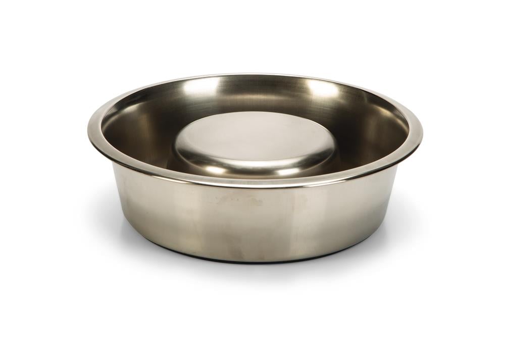 Beeztees Köpek Yavaş Besleme Mama Kabı, Paslanmaz Çelik, 25cm