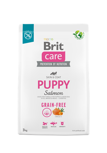 Brit Care Deri Ve Tüy Hassasiyeti Olan Yavru Köpekler İçin, Tahılsız, Somonlu Kuru Mama 3 kg