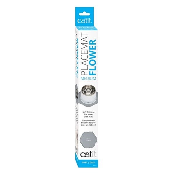 Catit Çiçek Şekilli Su Pınarı Altlığı Gri