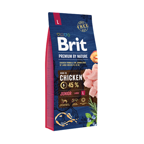 Brit Premium By Nature Büyük Irk Genç Köpekler İçin, Tavuk Etli Kuru Mama 15 kg