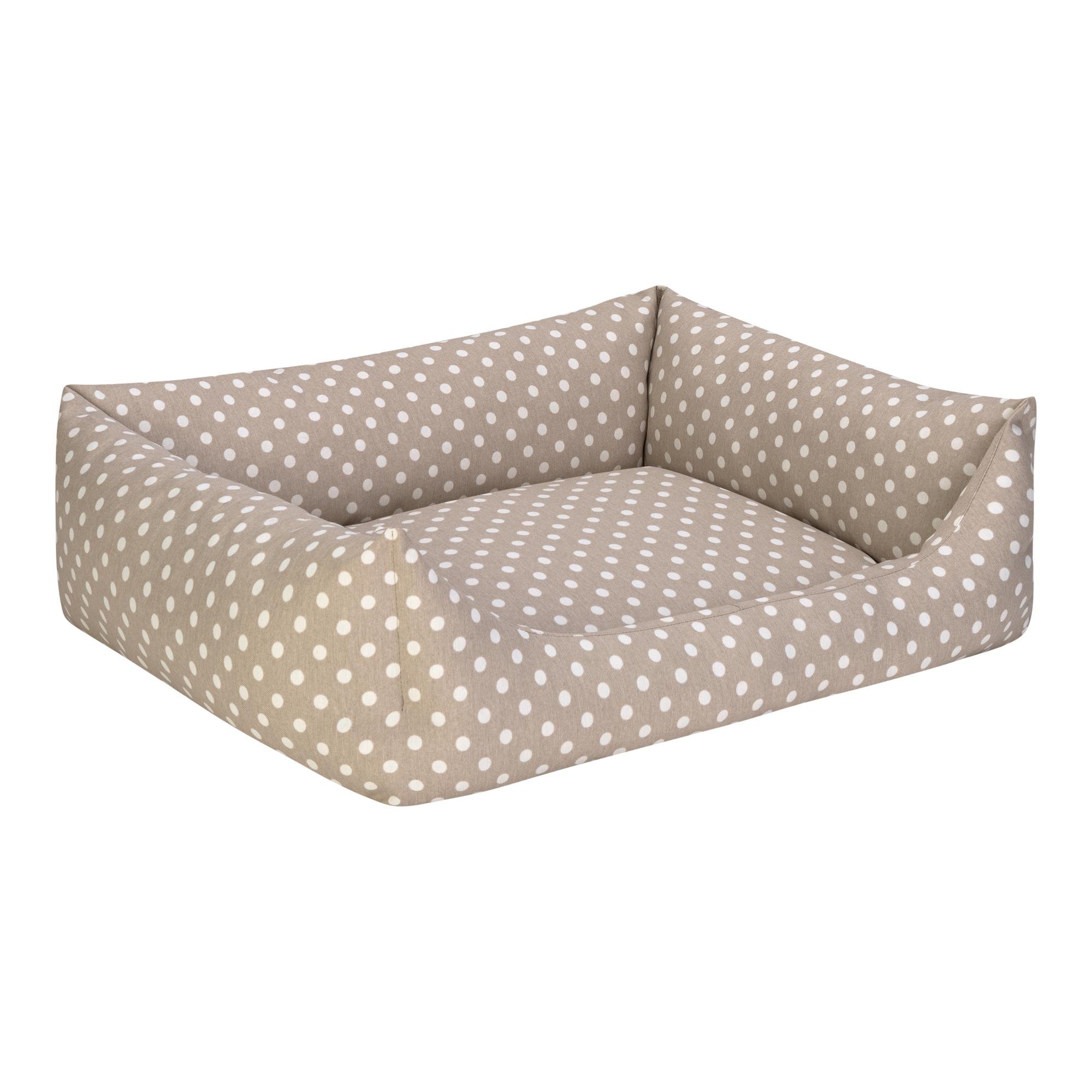 Pet Comfort Uniform Bej Puantiyeli Köpek Yatağı L 70x60cm