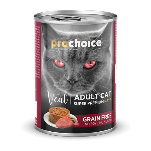 Prochoice Yetişkin Kediler İçin, Tahılsız, Dana Etli Ezme Konserve 12x400 gr