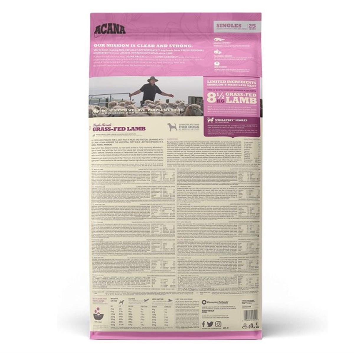 Acana Grass-Fed Lamb Dog Food 17 Kg