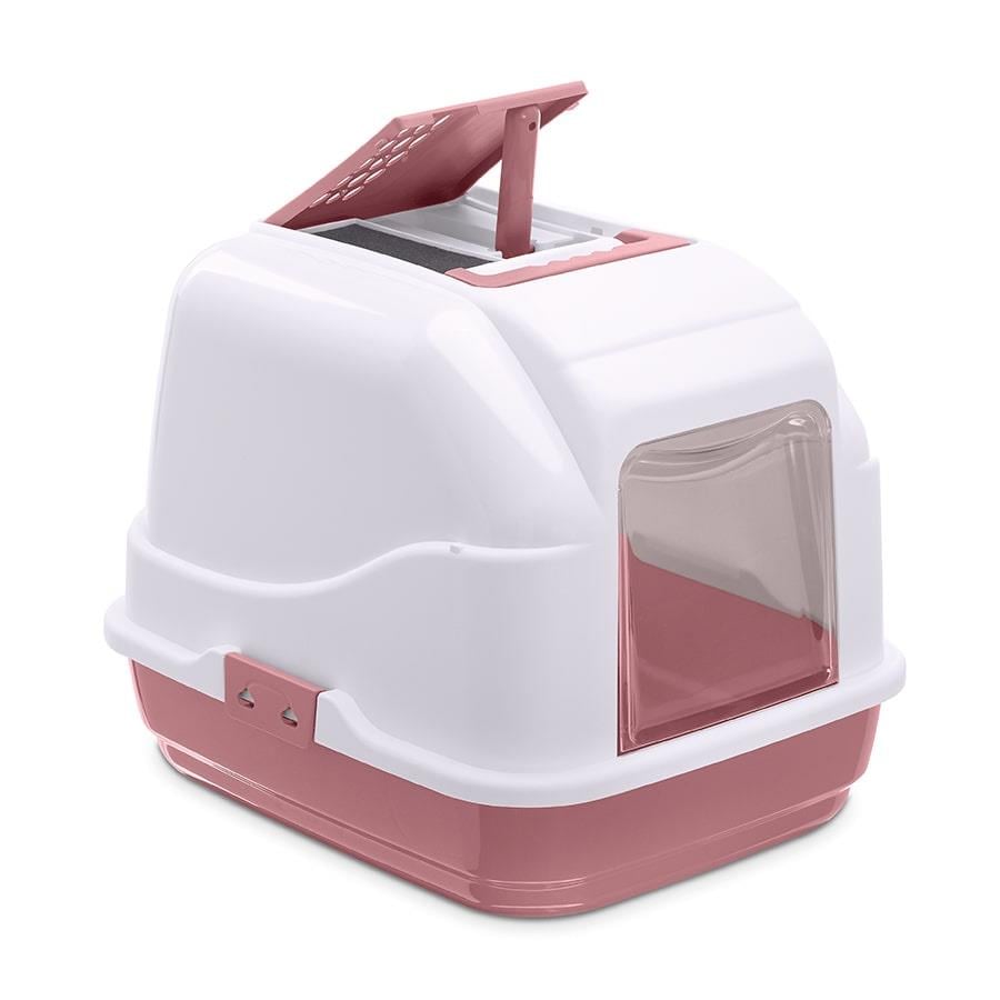 Imac Easy Cat Kapalı Kedi Tuvaleti Pembe/beyaz 50x40x40cm