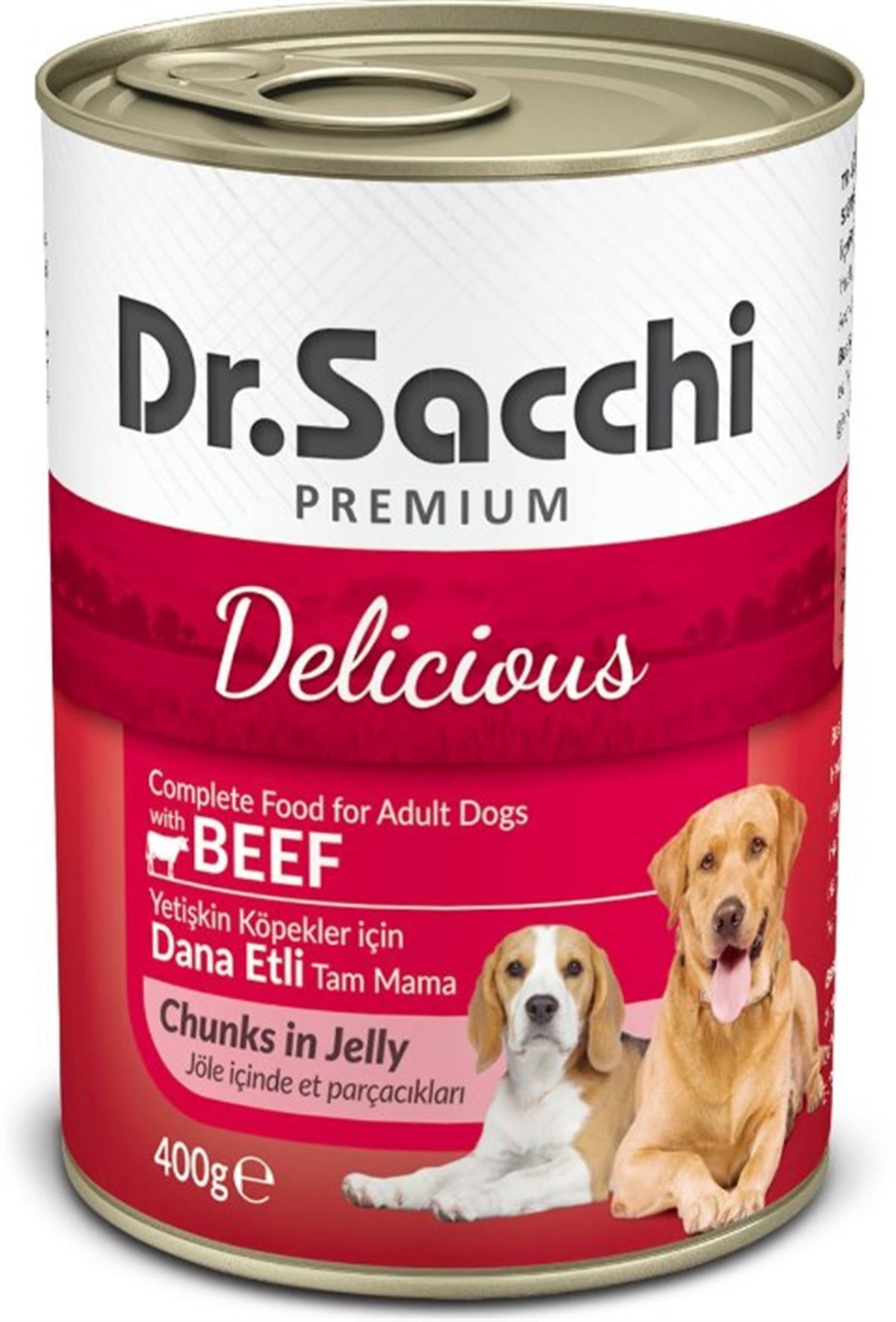 Dr.Sacchi Sığır Etli Köpek Konservesi 400 Gr