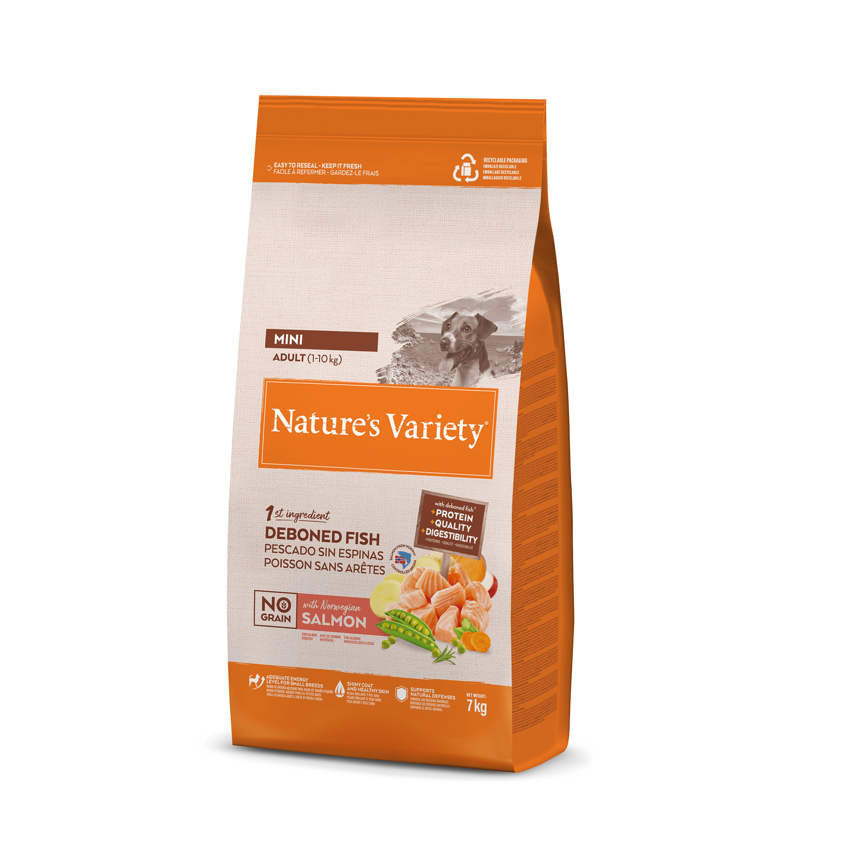 N.v. Dog No Graın Mını Adult Salmon 7 Kg