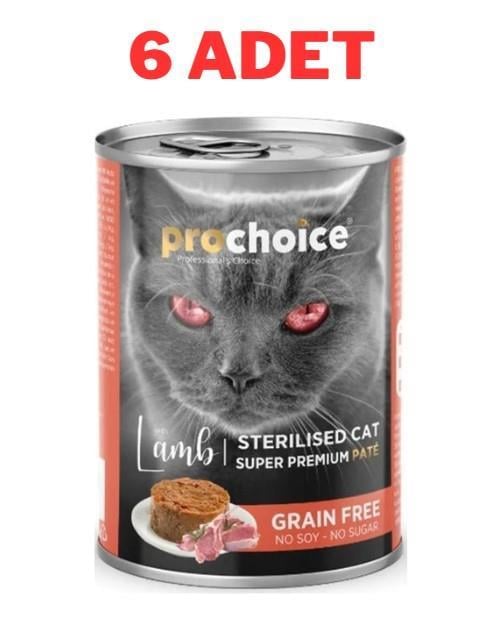 ProChoice Adult Cat Sterilised Lamb Pate Kedi Konservesi 6x400 gr