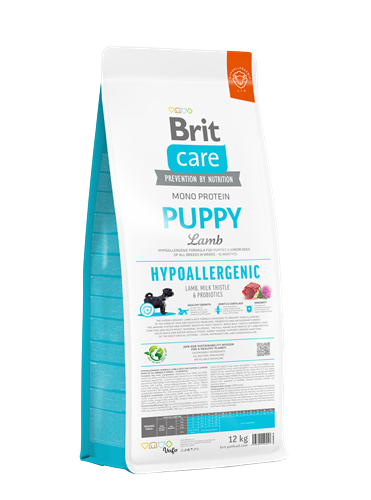 Brit Care Yavru Köpekler İçin Tek Proteinli, Hipoalerjenik, Kuzu Etli Kuru Mama 12 kg