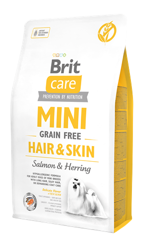 Brit Care Mini Irk Deri Ve Tüy Hassasiyeti Olan Yetişkin Köpekler İçin Tahılsız, Hipoalerjenik Somon Ve Ringa Balıklı Kuru Mama 2 kg