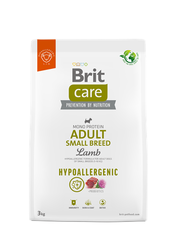 Brit Care Küçük Irk - Yetişkin Köpekler İçin, Tek Proteinli, Hipoalerjenik, Kuzu Etli Kuru Mama 3 kg
