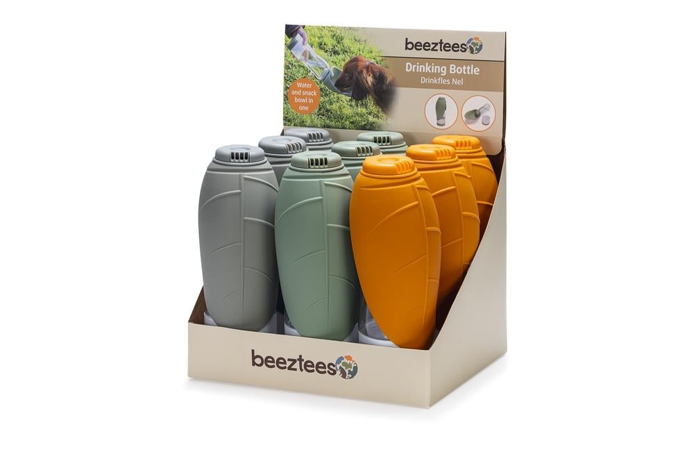 Beeztees Köpek Seyahat Su Şişesi, Ödül Kabı, Silikon, Çeşitli Renklerde, 25x9x9cm, 600ml