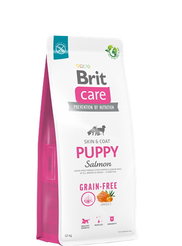 Brit Care Deri Ve Tüy Hassasiyeti Olan Yavru Köpekler İçin, Tahılsız, Somonlu Kuru Mama 12 kg