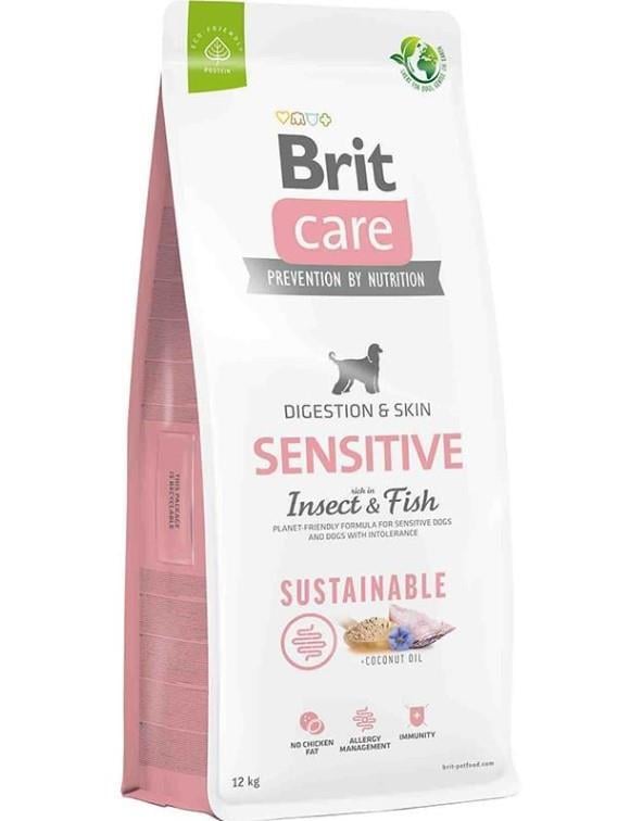 Brit Care Sensitive Digeston&Skin Balıklı Larva Proteinli Yetişkin Köpek Maması 12kg