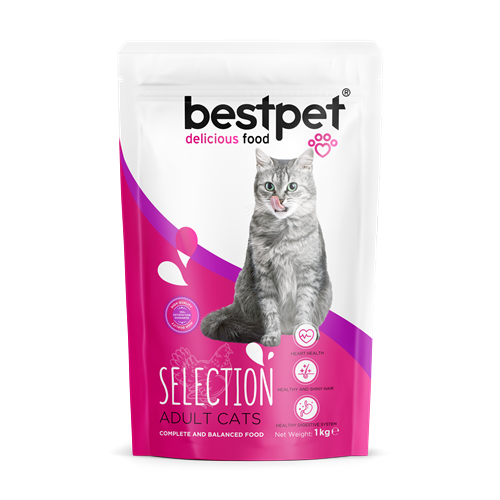 Bestpet Yetişkin Seçici Kediler İçin Tavuk Etli Kuru Mama 1 kg