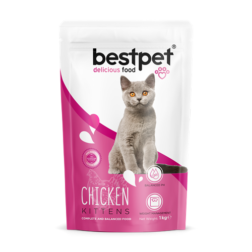 Bestpet Yavru Kediler İçin, Tavuk Etli Ve Pirinçli Kuru Mama 1 kg