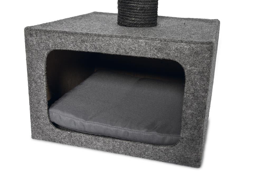 Karlıe Kedi Tırmalama+ev Dora Gri 38x38x91cm