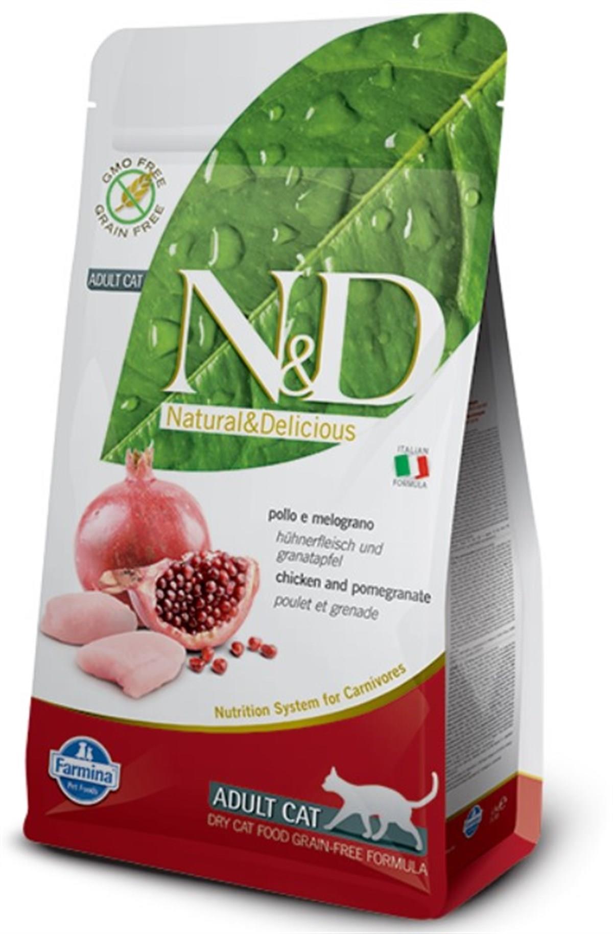 N&D Tahılsız Tavuk Ve Narl Yetişkin Kedi Maması 1,5 Kg