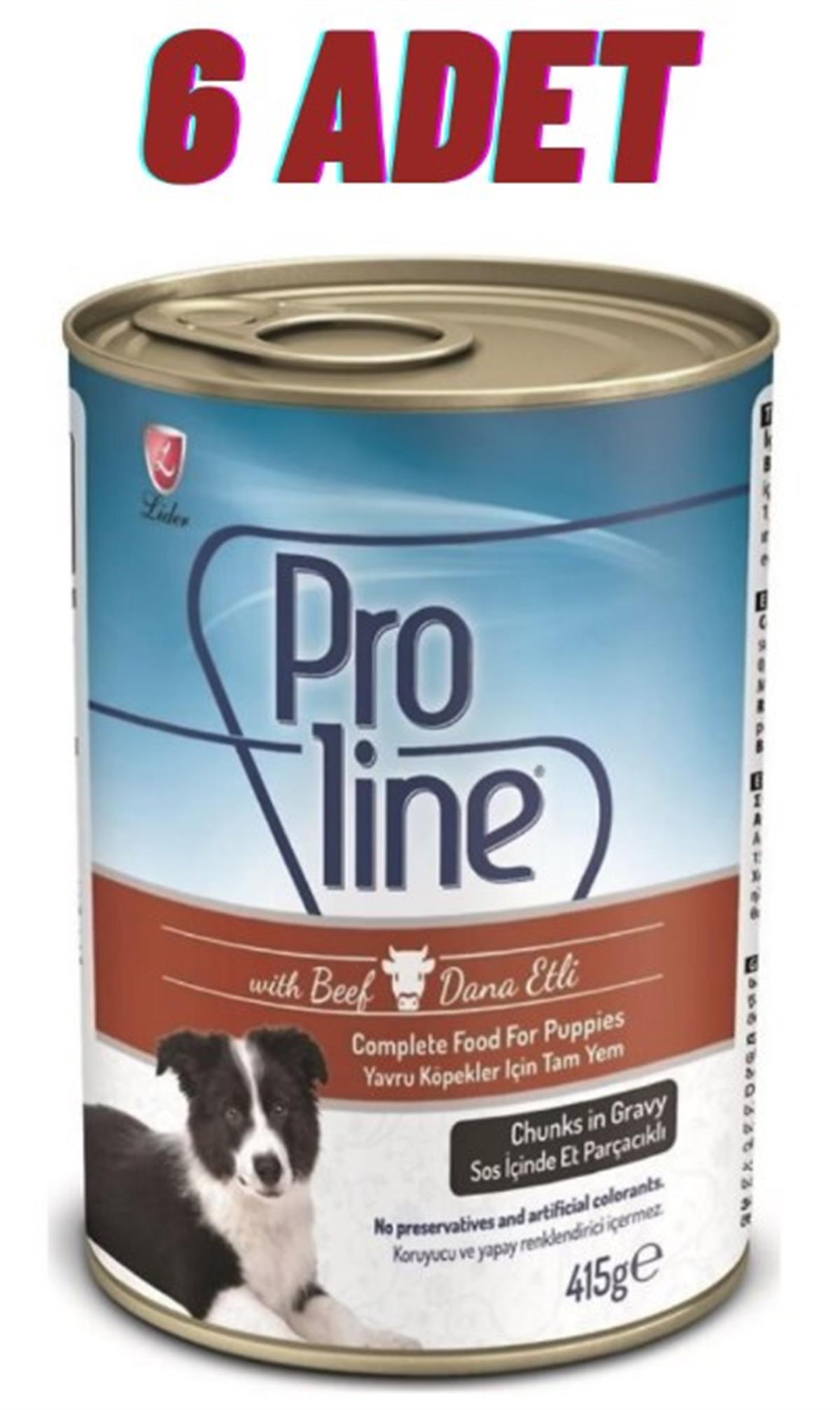 Proline Soslu Dana Etli Yavru Köpek Konservesi 6x405 Gr