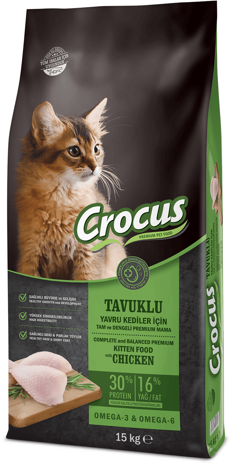 Crocus Tavuk Etli Yavru Kedi Maması 15 Kg