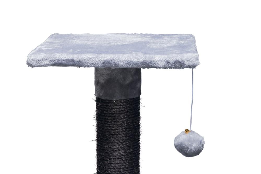 Beeztees Kedi Köşe Tırmalama ve Oyun Evi, Gri, 40x40x135cm