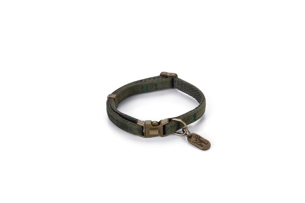 Beeztees DBL Kedi Boyun Tasması, Velur, Yeşil, 20-30cm