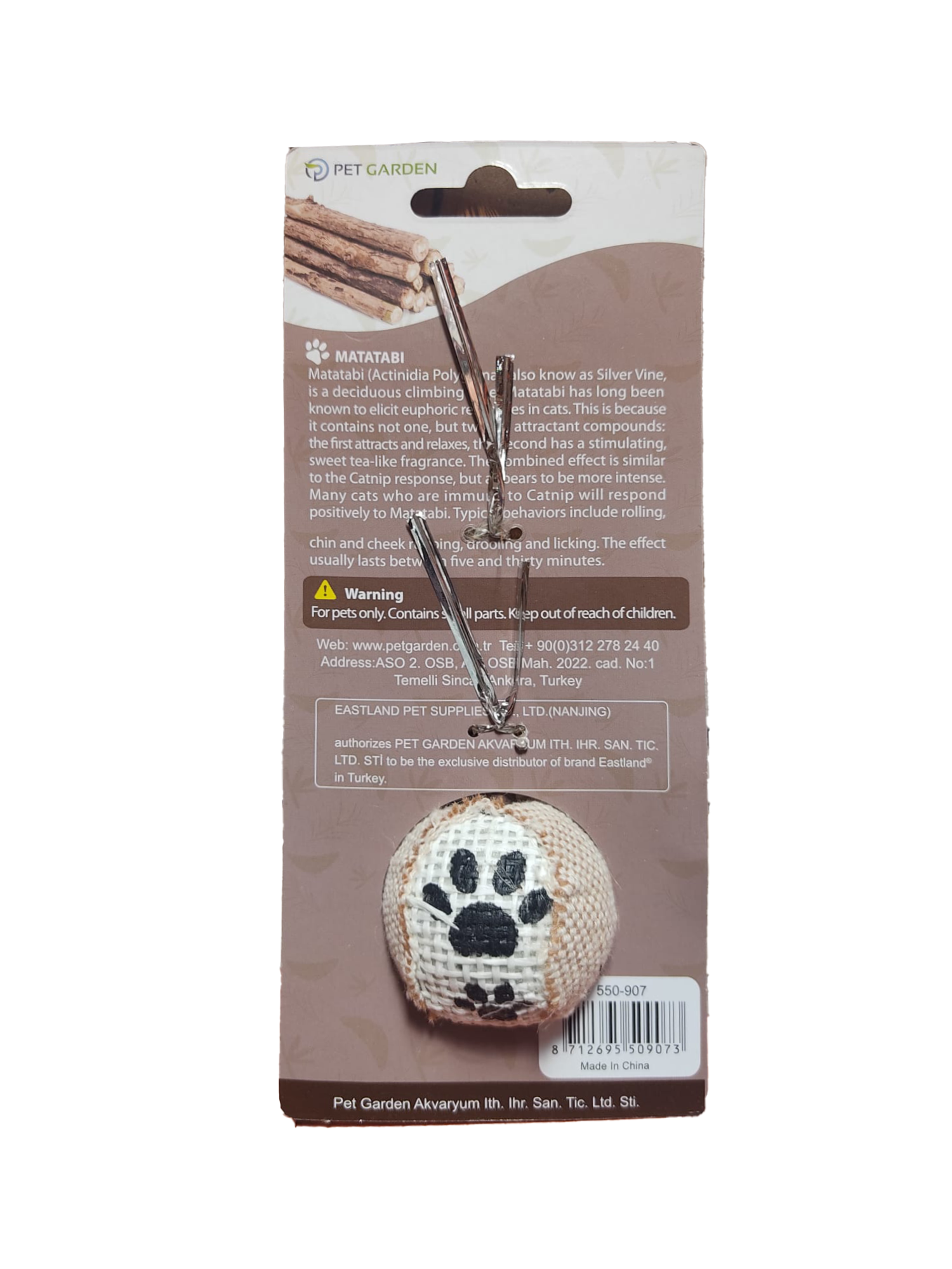 Eastland Matatabi Tüylü Toplu Kedi Oyuncağı 9 Cm