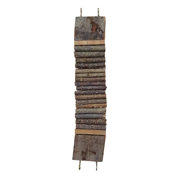 EuroGold Doğal Ahşap Kemirgen Merdiveni Çift Platformlu 7x35cm