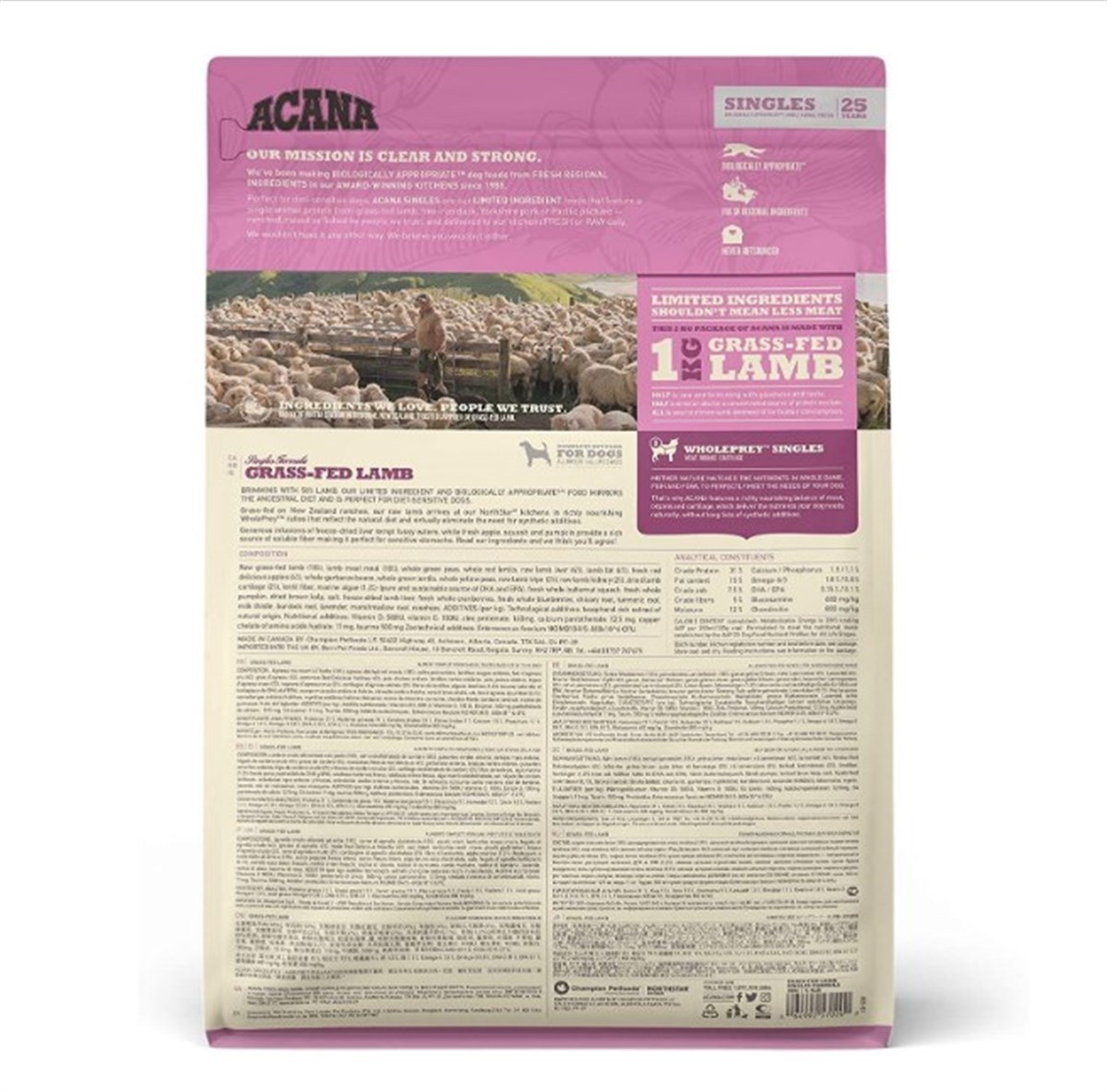 Acana Grass-Fed Lamb Dog Food 2 Kg