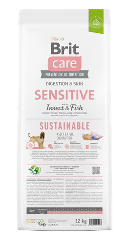 Brit Care Gıda İntoleransı Ve Deri Hassasiyet Problemi Olan Köpekler İçin, Larva Ve Balık Etli Kuru Mama 12 kg