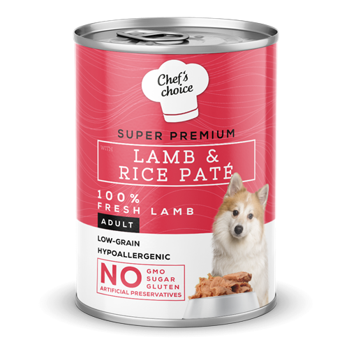 Chefs Choice Yetişkin Köpekler İçin, Hipoalerjenik, Kuzu Etli Ve Pirinçli Ezme 12x400 gr