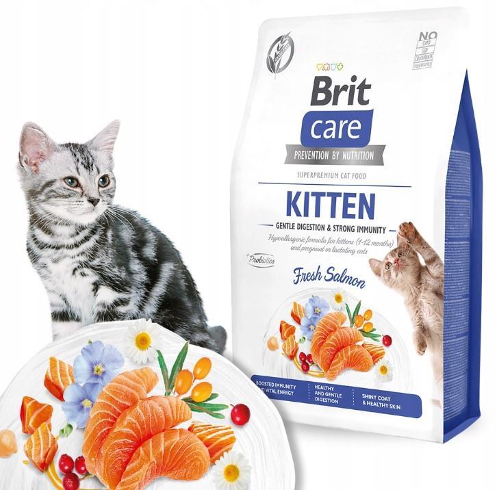 Brit Care Gentle Digestion&Strong Immunity Somonlu Tahılsız Yavru Kedi Maması 2kg