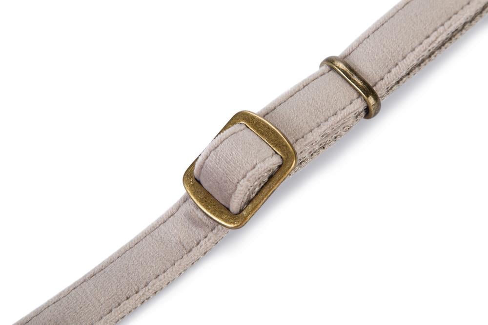 Beeztees DBL Köpek Tasması, Kadife, Gri, 26-40cm, 15mm