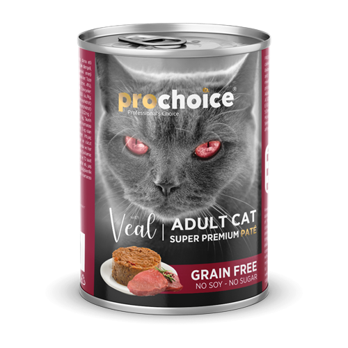 Prochoice Yetişkin Kediler İçin, Tahılsız, Dana Etli Ezme Konserve 12x400 gr