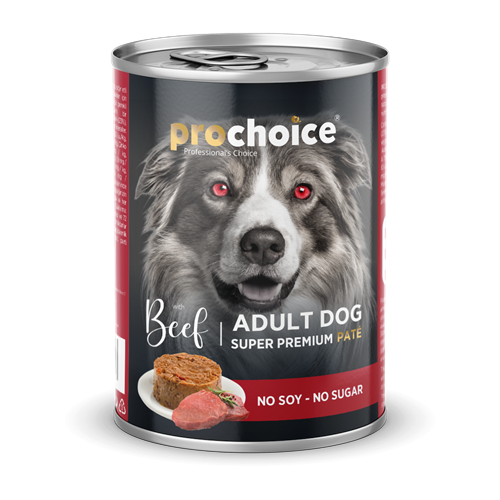 Prochoice Yetişkin Köpekler İçin, Sığır Etli Ve Pirinçli Ezme Konserve 12x400 gr