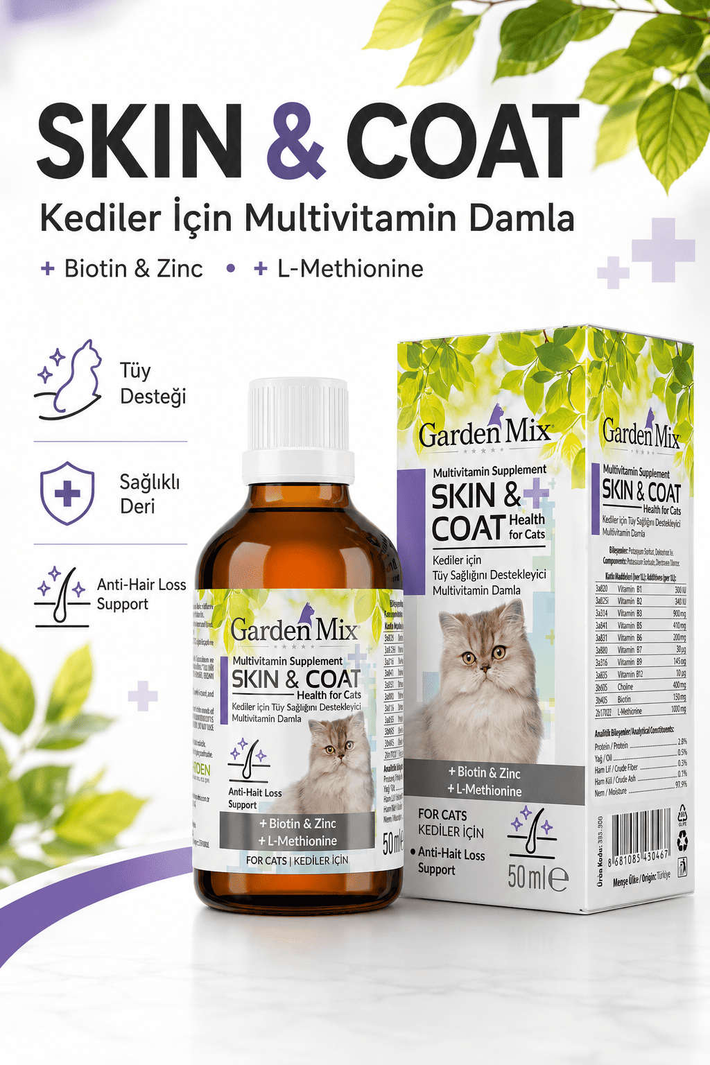 Garden Mix Kedi Tüy Sağlığı Damlası 50 Ml