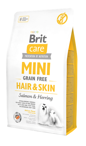 Brit Care Mini Irk Deri Ve Tüy Hassasiyeti Olan Yetişkin Köpekler İçin Tahılsız, Hipoalerjenik Somon Ve Ringa Balıklı Kuru Mama 2 kg