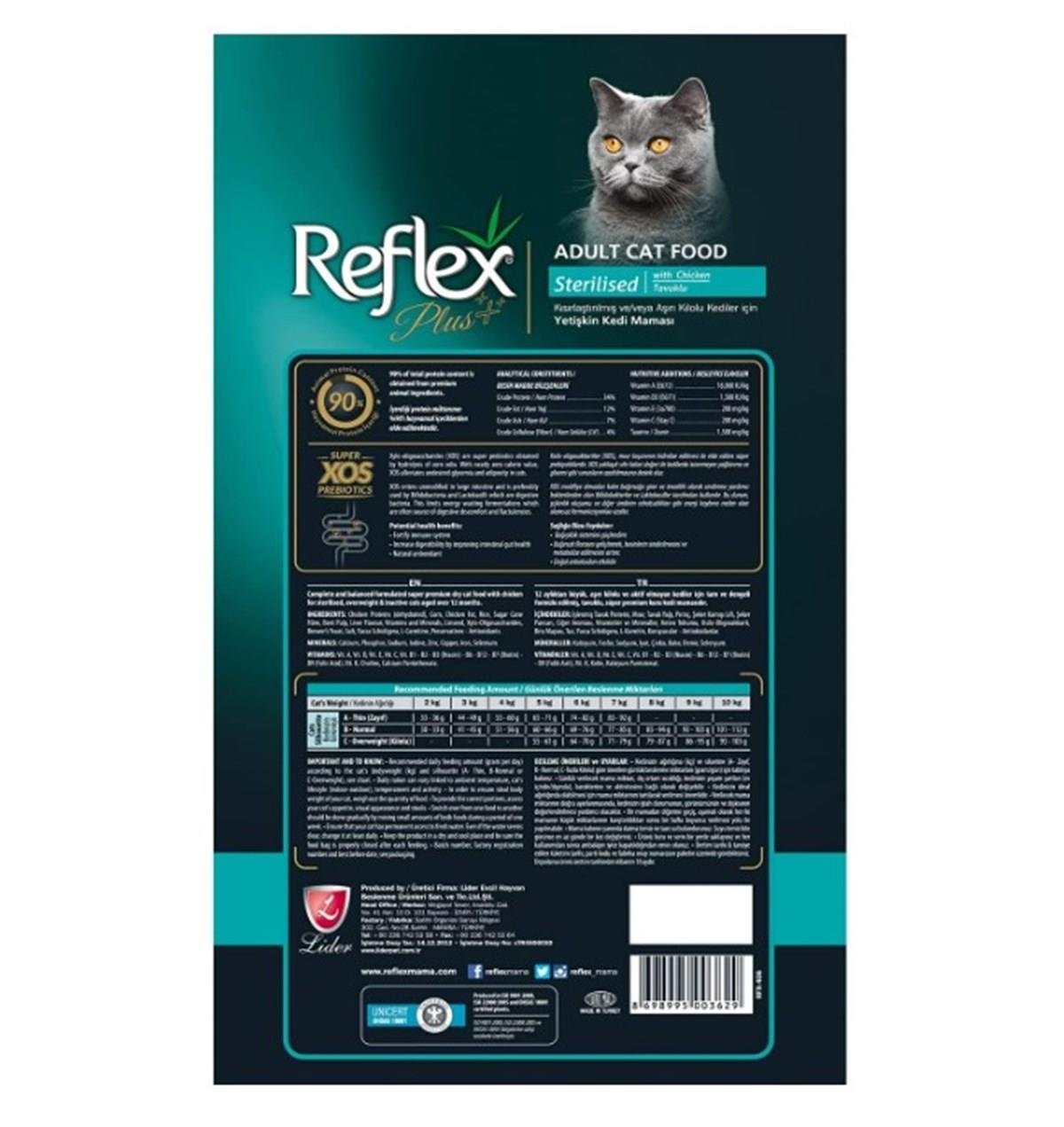 Reflex Plus Tavuklu Kısırlaştırılmış Kedi Maması 1,5 Kg