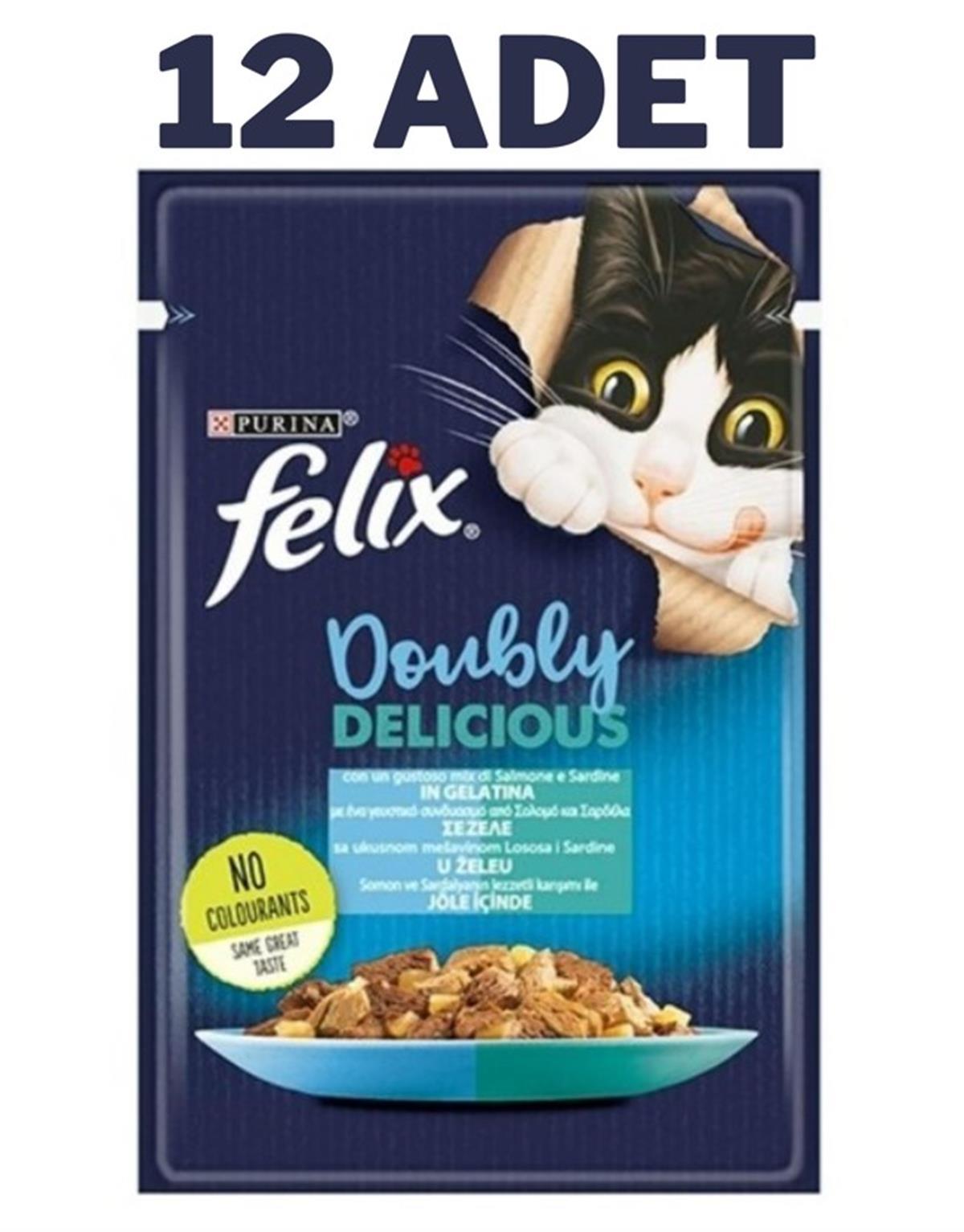 Felix Somonlu & Sardalyalı Yetişkin Kedi Konservesi 12x85 Gr
