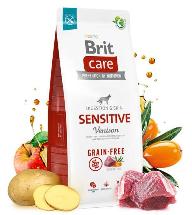 Brit Care Sensitive Geyikli Tahılsız Tüm Irklar Için Yetişkin Köpek Maması 12 kg