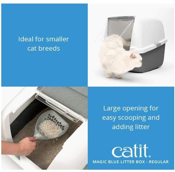 Catit Kapalı Kedi Tuvalet Kabini Gri