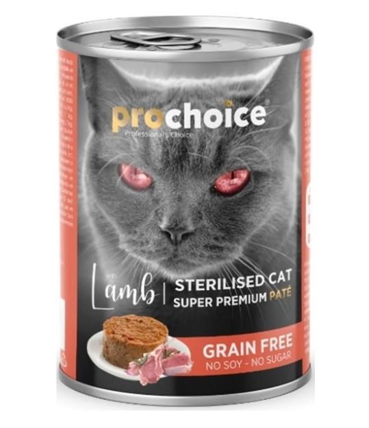 ProChoice Adult Cat Sterilised Lamb Pate Kedi Konservesi 400 gr