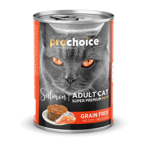 Prochoice Kısırlaştırılmış Kediler İçin, Tahılsız, Somon Balıklı Ezme Konserve 12x400 gr
