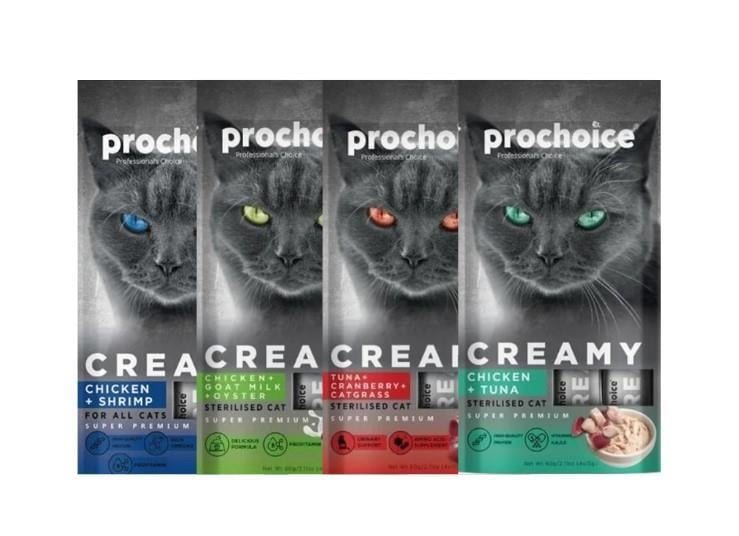 ProChoice Creamy Kedi Ödül Çeşitleri (4x15 Gr) 4 Paket