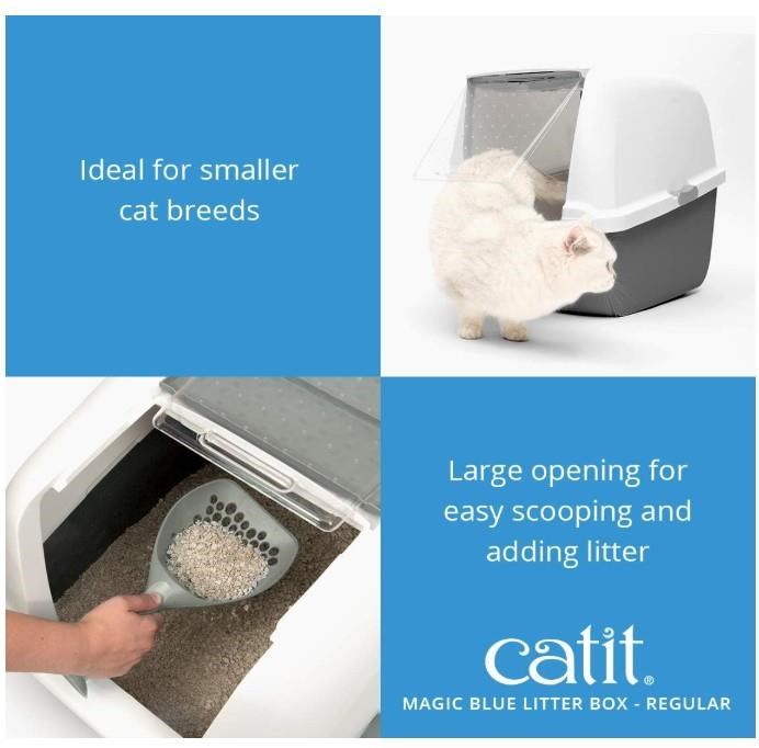 Catit Kapalı Kedi Tuvalet Kabini Gri